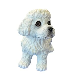 Vintage 1985 Enesco Purebred Pets Kathy Wise White Poodle Figurine 2931